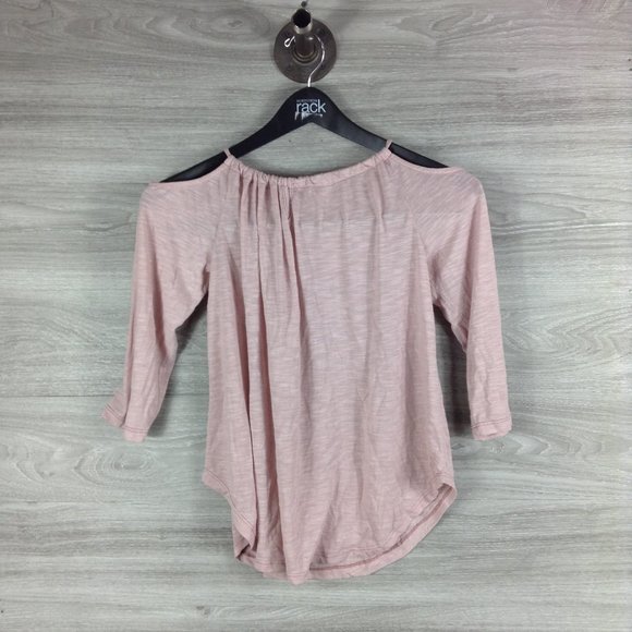 Michael Stars Cold Shoulder Marled Shirt - Picture 1 of 7